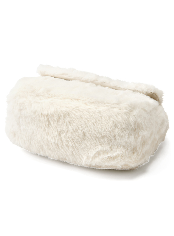 ファーフラップショルダーバッグ