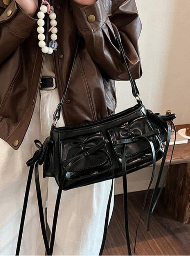 リボンポケットワンハンドルバッグ