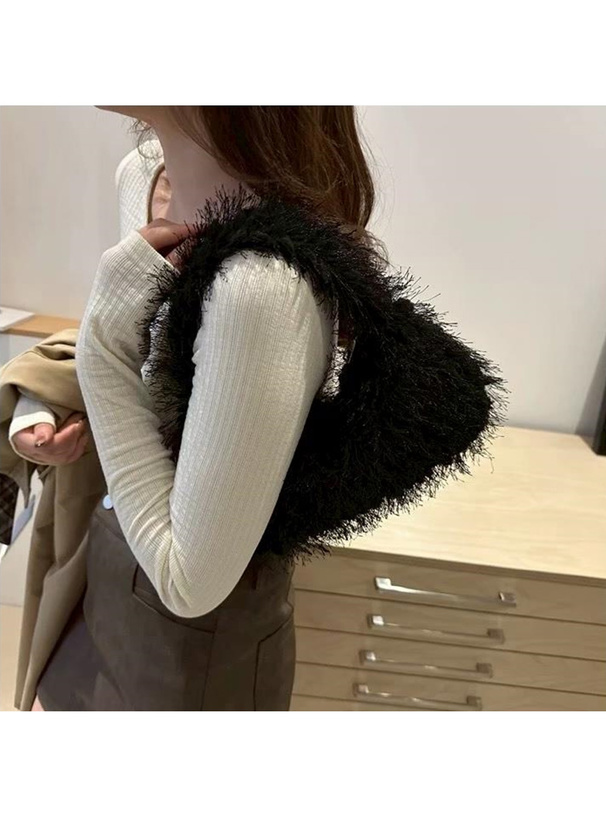 フリンジボアワンハンドルバッグ