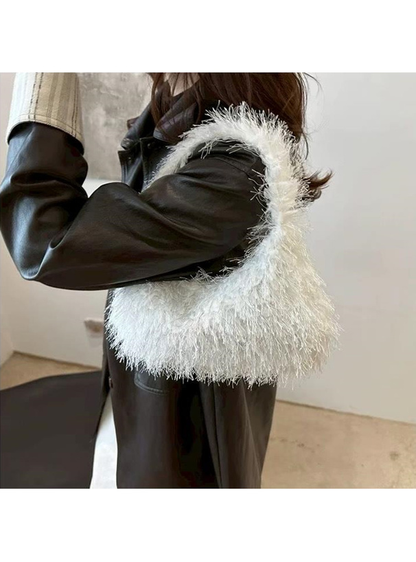 フリンジボアワンハンドルバッグ