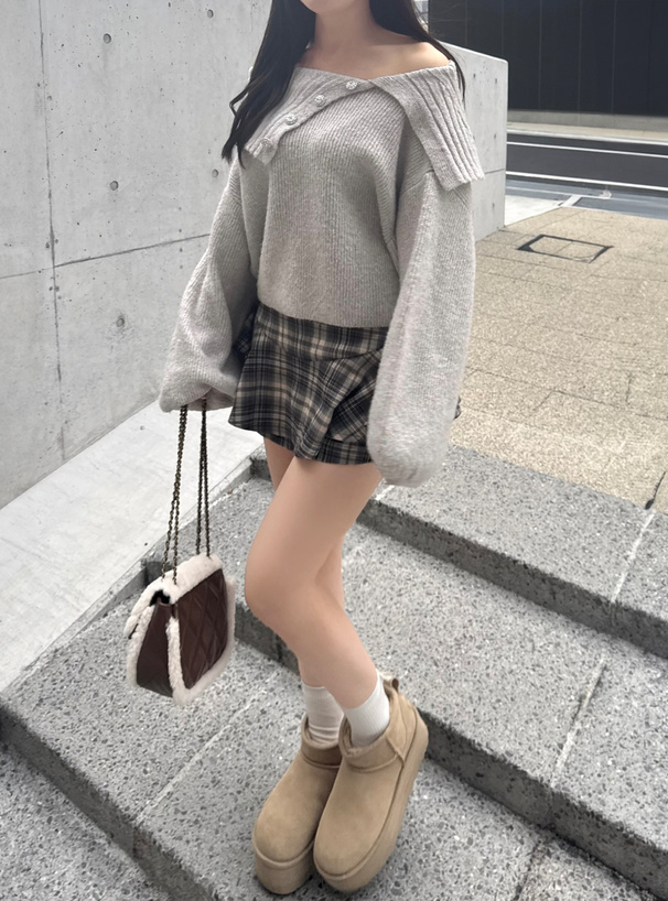 ボアキルティングフラップショルダーバッグ