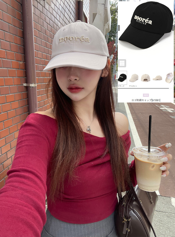 ロゴ刺繍キャップ