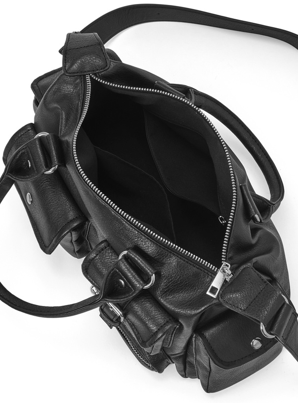 tr10782Wayマルチポケットレザーボストンバッグ