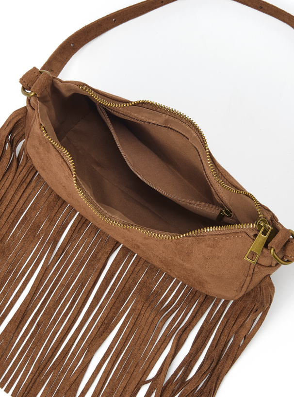 スエードフリンジショルダーバッグ