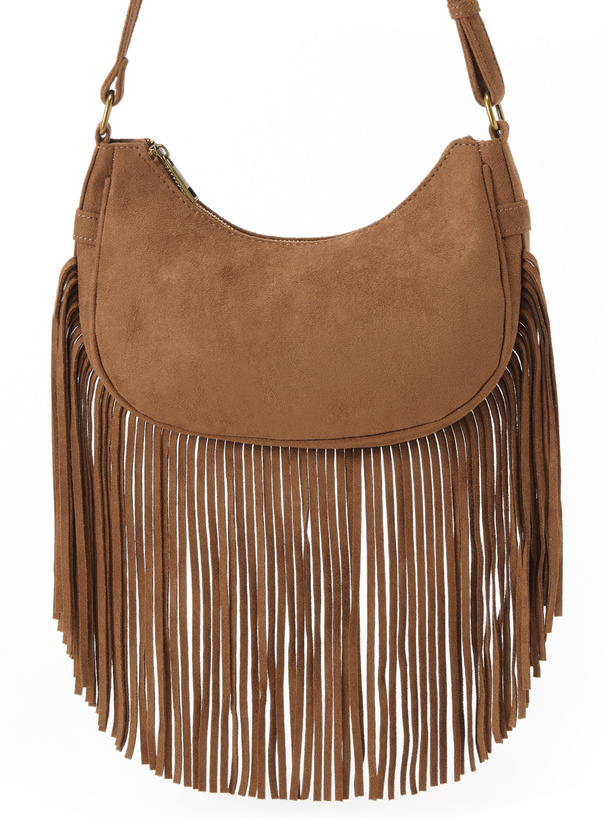 スエードフリンジショルダーバッグ