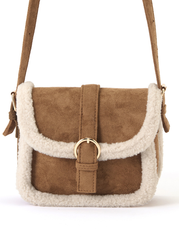 スエードボアショルダーバッグ
