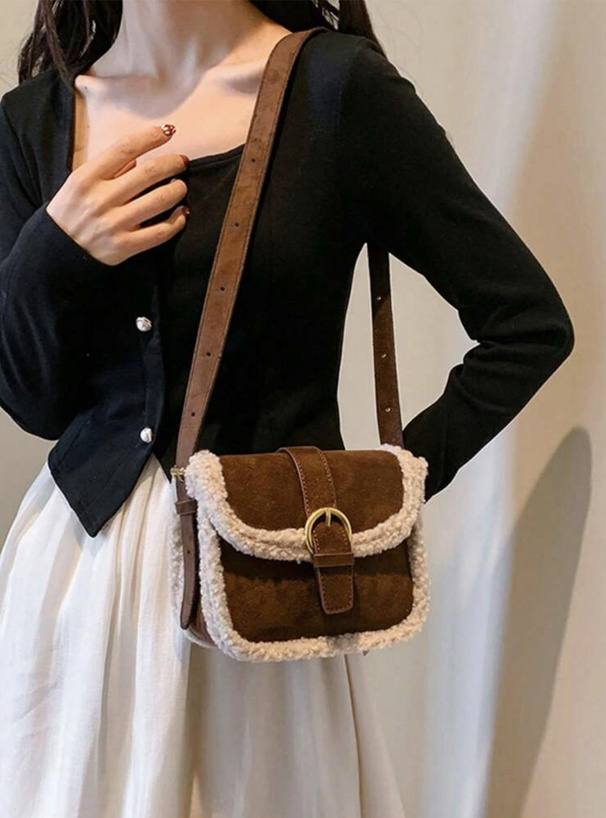 スエードボアショルダーバッグ[tr1084] | レディースファッション通販