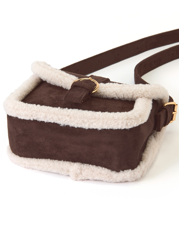 スエードボアショルダーバッグ