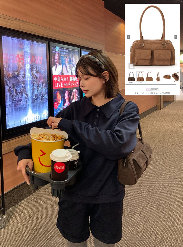 スエードポケットボストンバッグ[tr1087] | レディースファッション