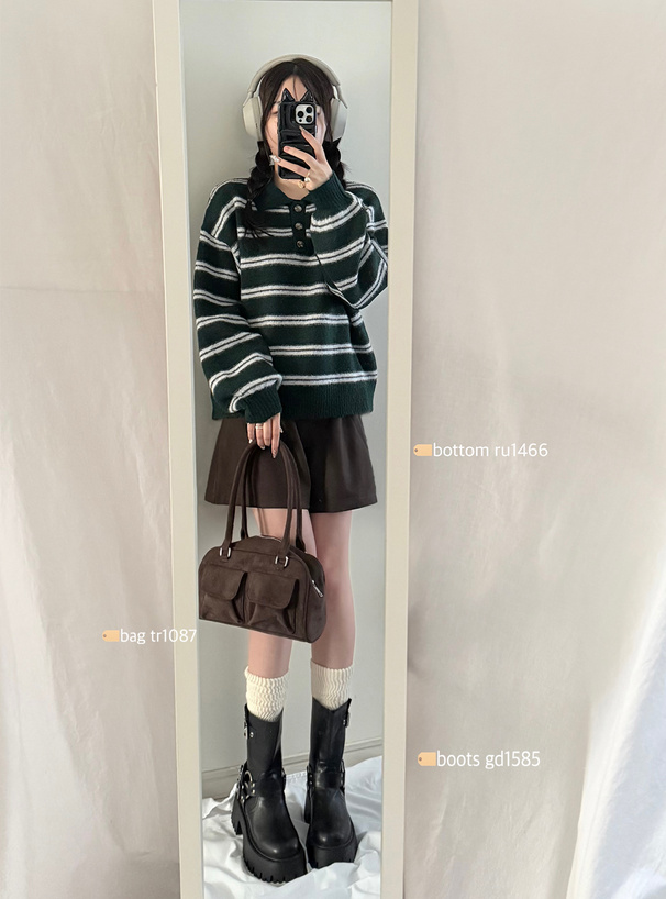 スエードポケットボストンバッグ