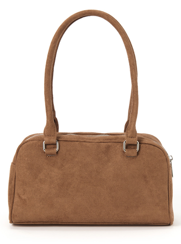 スエードポケットボストンバッグ