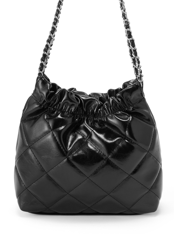 キルティング巾着風エナメルショルダーバッグ[tr1089] | レディース