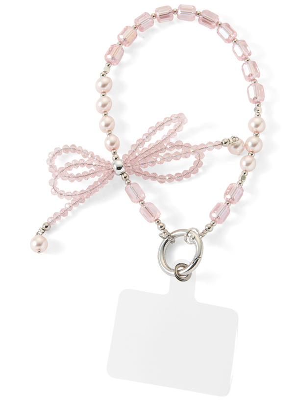 ビーズリボンスマホストラップ[tr1099]