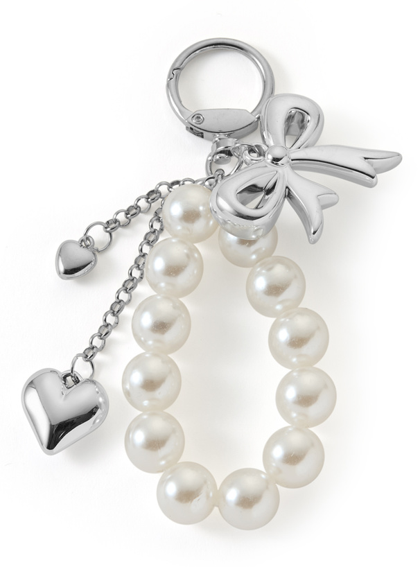 パールリボンハートチャーム[tr1104]