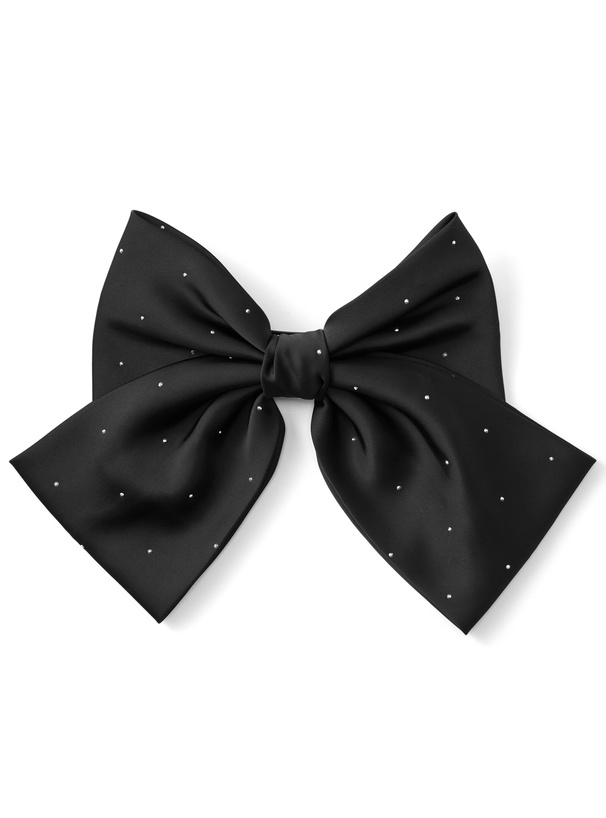 ラインストーンリボンバレッタ[tr1113]