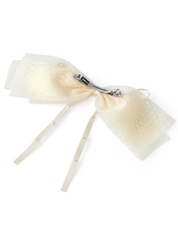 チュールサテンリボンバレッタ