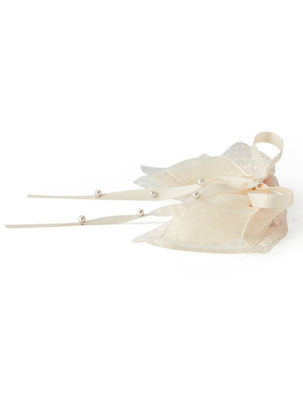 チュールサテンリボンバレッタ