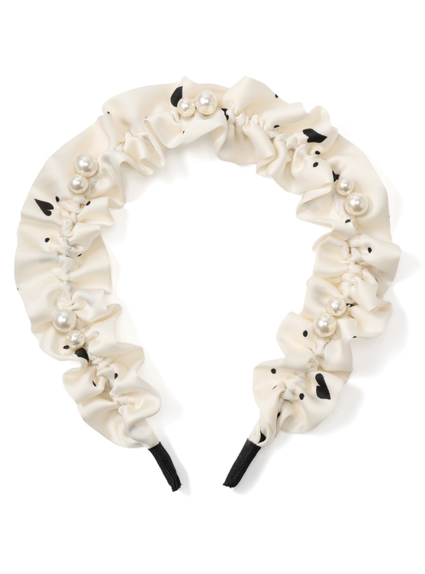 パールギャザーサテンカチューシャ