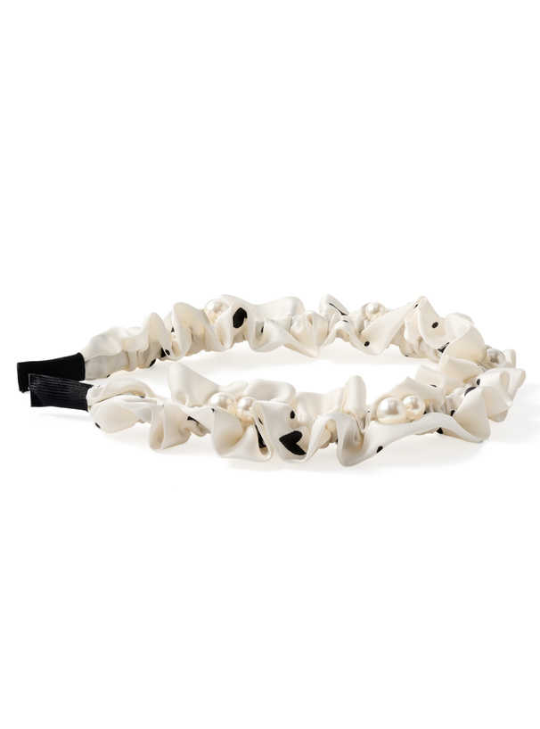 パールギャザーサテンカチューシャ