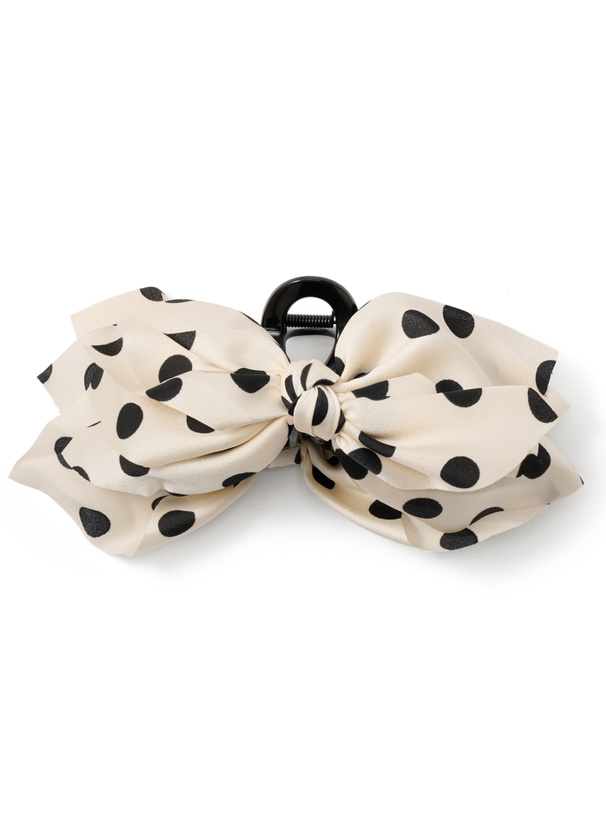 ドット柄リボンクリップ