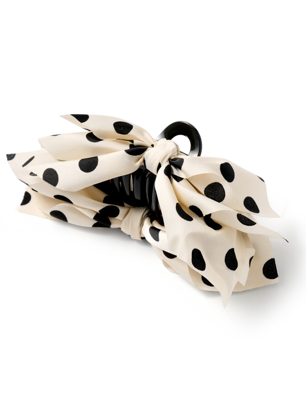 ドット柄リボンクリップ