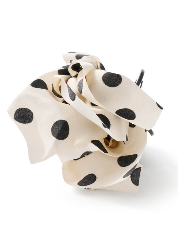 ドット柄リボンクリップ