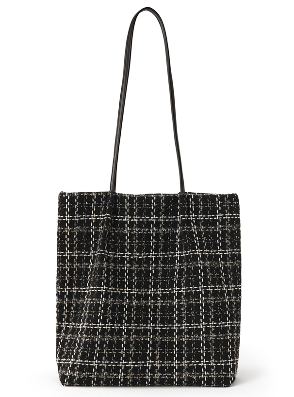 チェック柄ツイードトートバッグ[tr1148] | レディースファッション