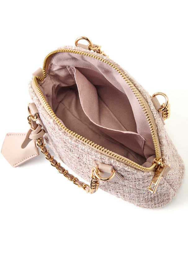 2Wayストラップ付きキルティングツイードミニバッグ[tr1158