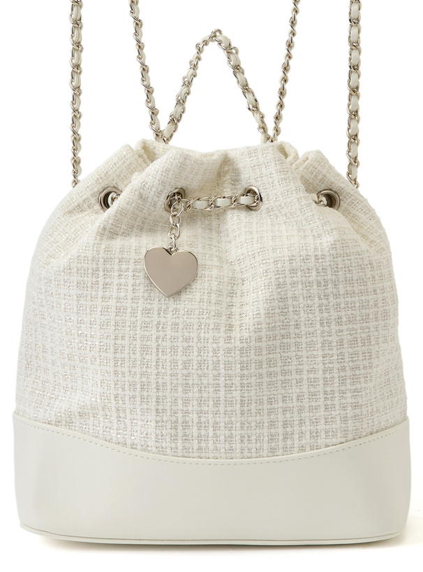 ツイード巾着ミニリュック