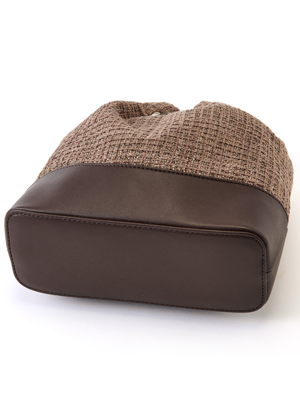 ツイード巾着ミニリュック