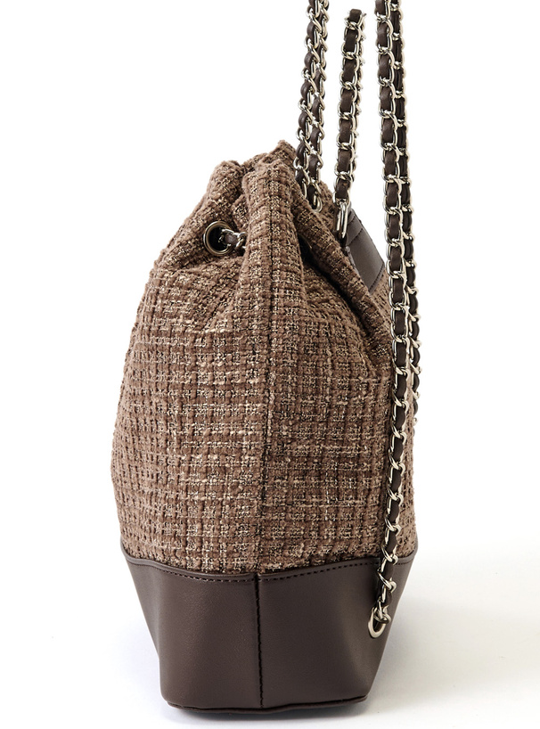 ツイード巾着ミニリュック