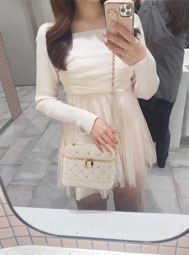 2Wayキルティングバニティバッグ