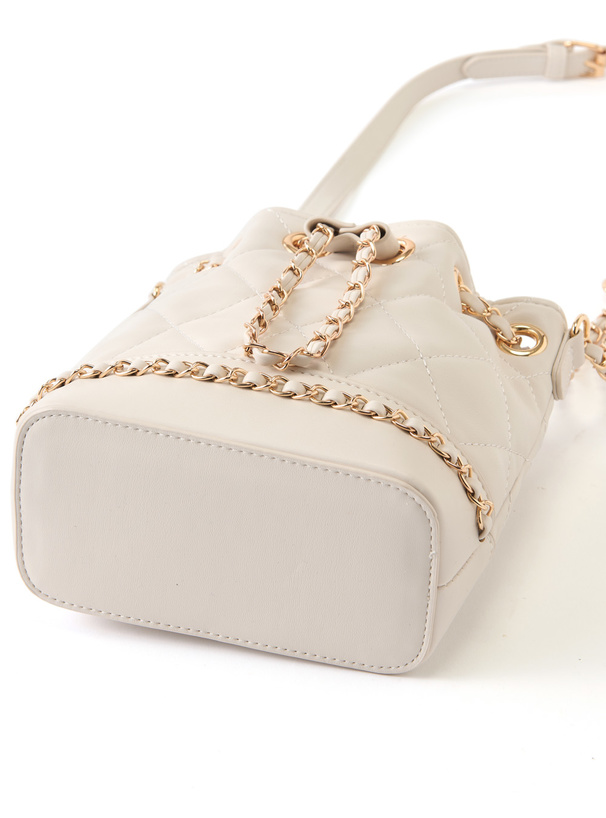 キルティングチェーン巾着ショルダーバッグ