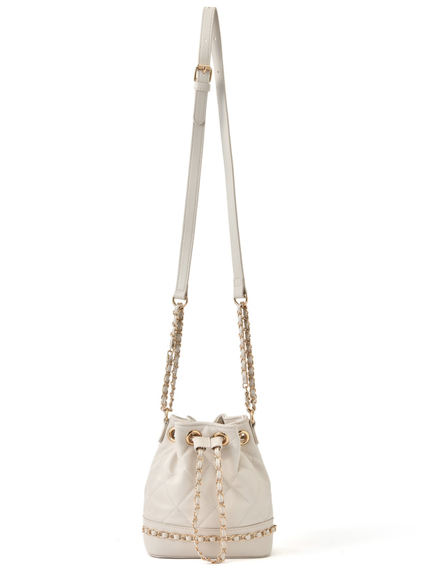 キルティングチェーン巾着ショルダーバッグ