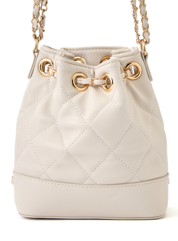 キルティングチェーン巾着ショルダーバッグ