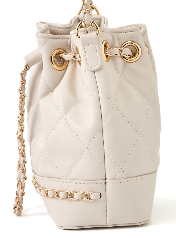 キルティングチェーン巾着ショルダーバッグ