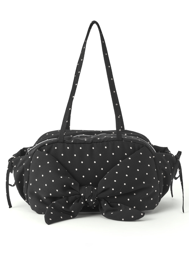 ドット柄リボンハンドバッグ[tr1196]