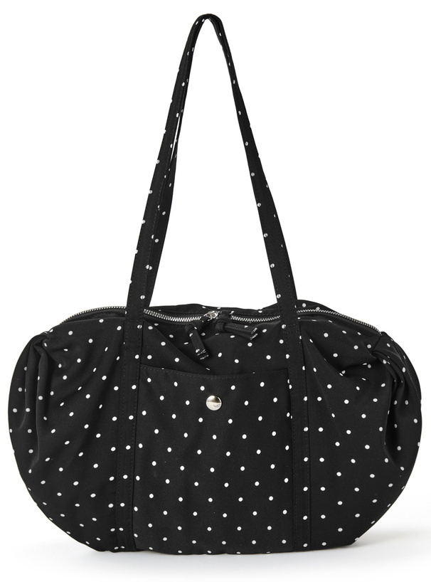 ドット柄ギャザーボストンバッグ[tr1197]