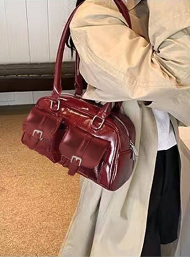 ダブルポケットショルダーバッグ