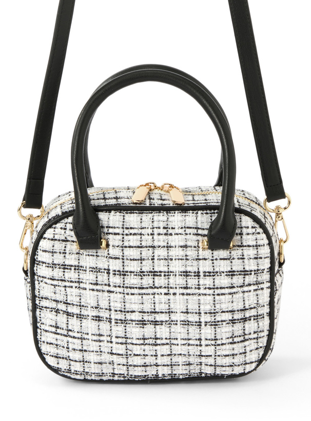 2Wayツイードキルティングミニボストンバッグ[tr1220]