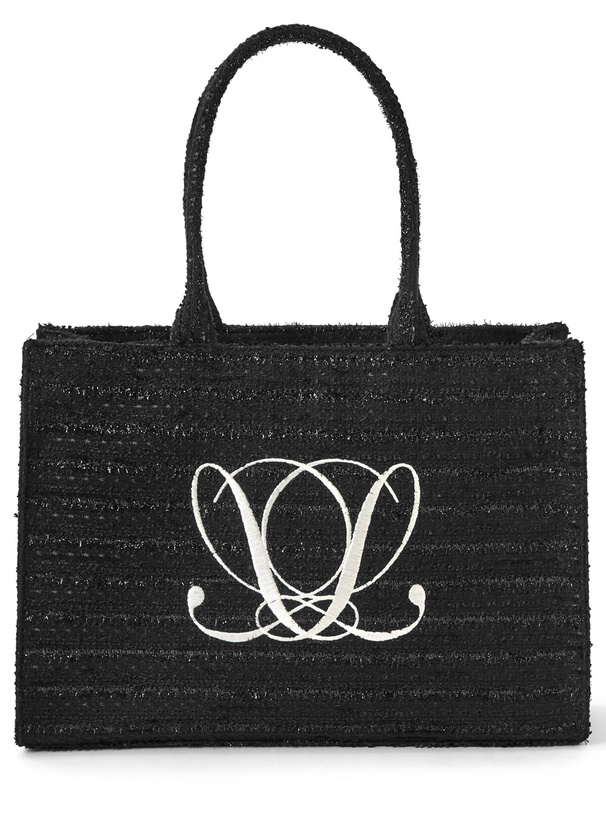 ラメツイードロゴ刺繍トートバッグ