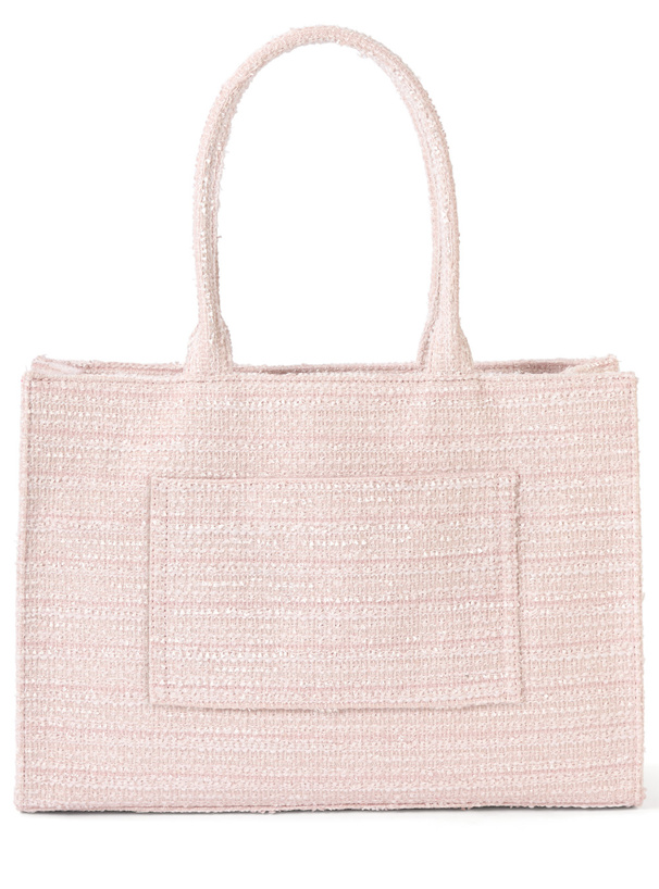 ラメツイードロゴ刺繍トートバッグ
