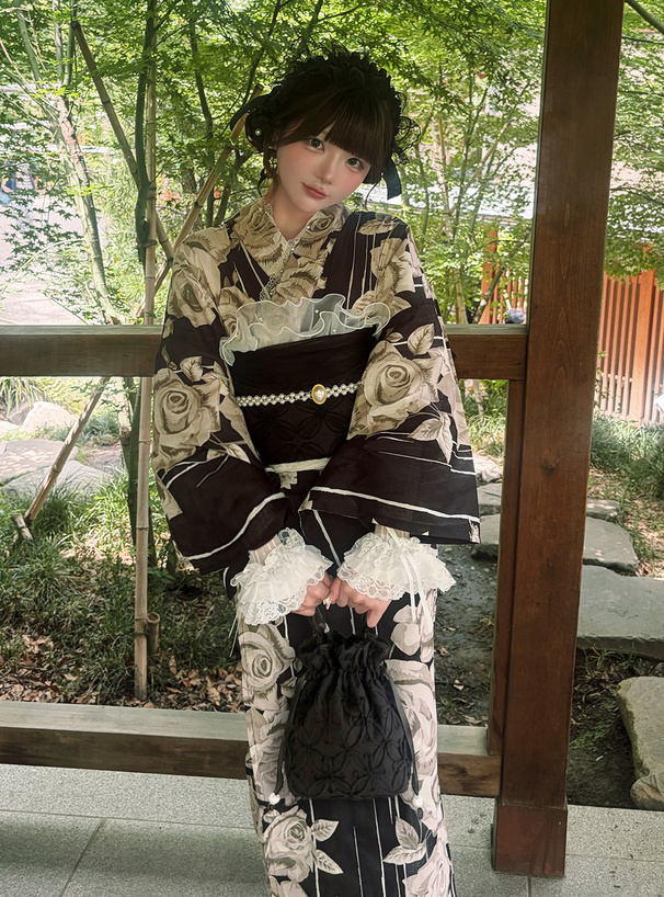 フラワーチュール巾着バッグ