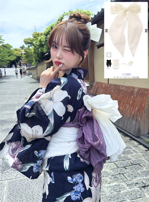 オーガンジーリボンバレッタ