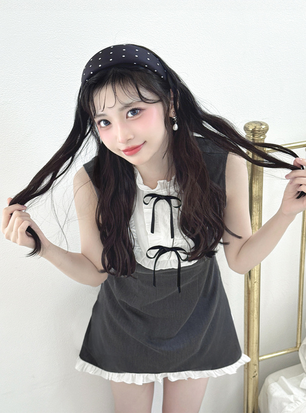 ドット柄カチューシャ