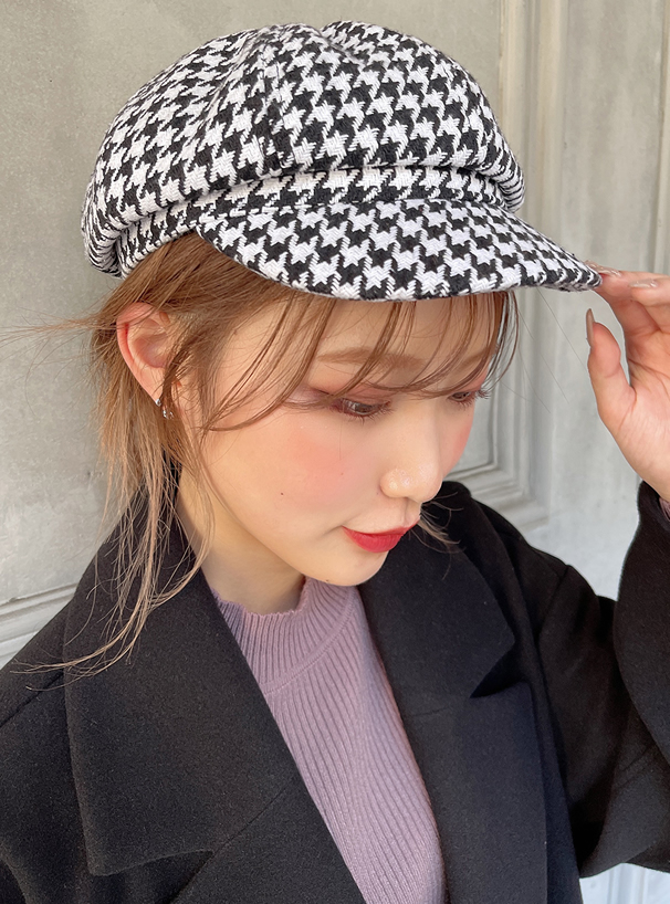 千鳥柄キャスケット