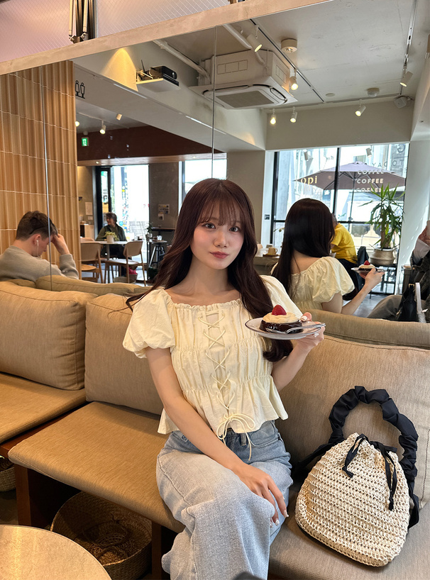 ペーパーギャザーハンドル巾着バッグ