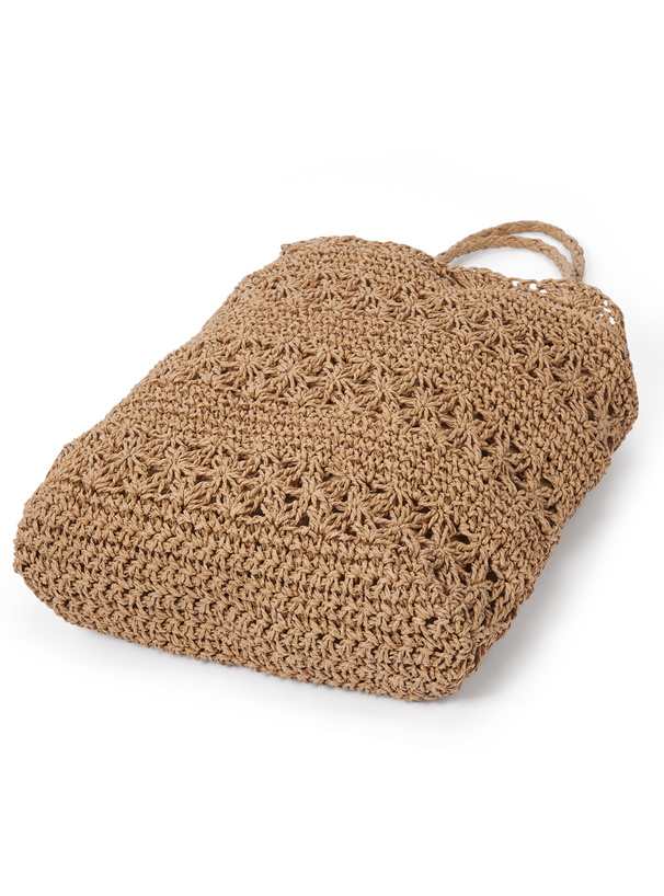 ペーパー透かし編み巾着トートバッグ