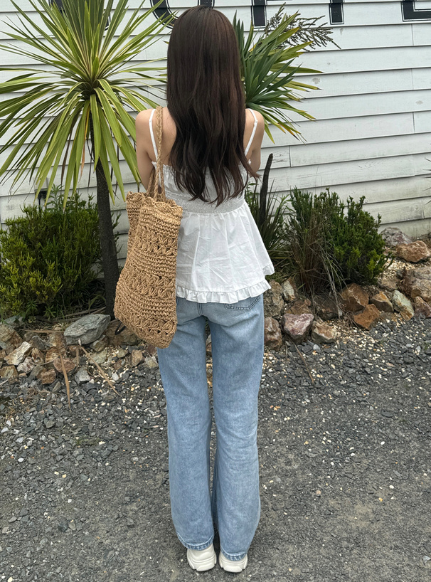 ペーパー透かし編み巾着トートバッグ