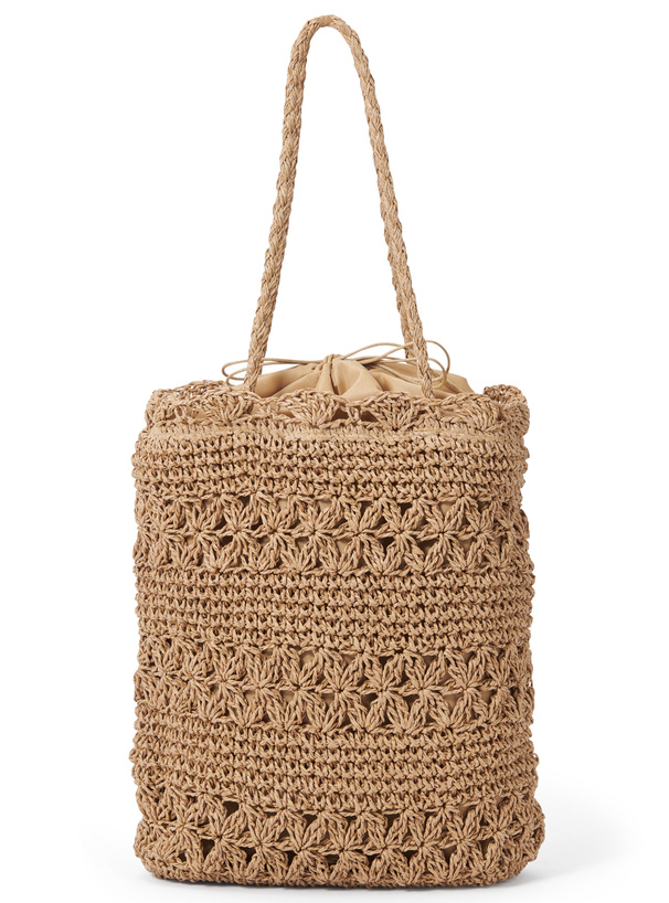 ペーパー透かし編み巾着トートバッグ